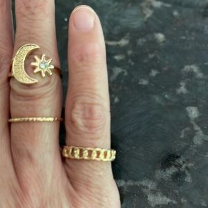 Set of 3 fashion rings